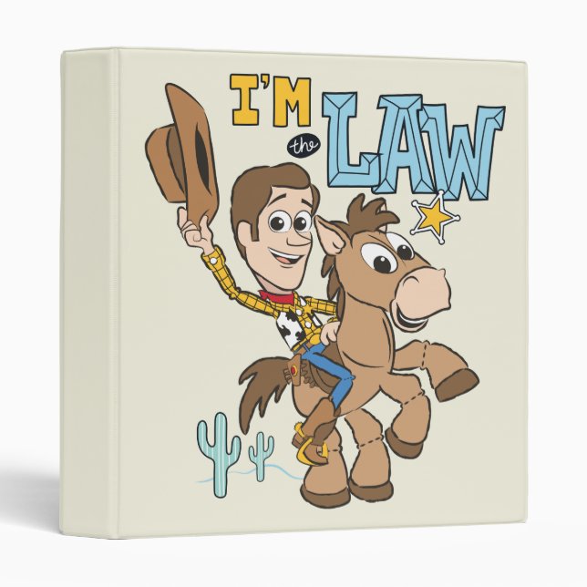 Woody "I'm The Law" 3 Ring Binder (Front/Spine)