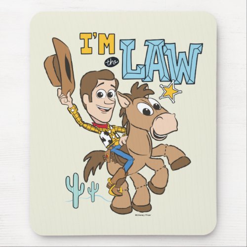 Woody Im The Law Mouse Pad