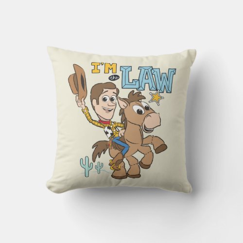 Woody Im The Law Throw Pillow