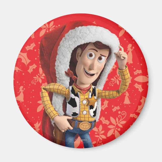 Woody in Santa Hat Magnet (Front)