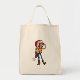 Woody in Santa Hat Tote Bag
