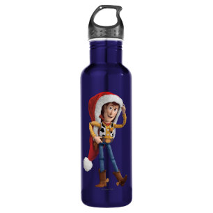 Woody in Santa Hat Water Bottle