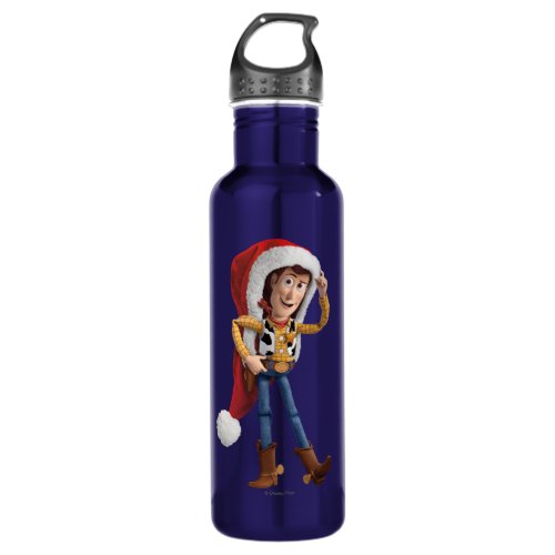 Woody in Santa Hat Water Bottle