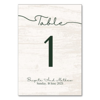 Woody Modern Table Card