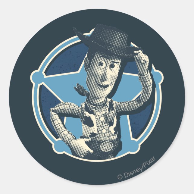 Woody: Sheriff Badge Classic Round Sticker (Front)