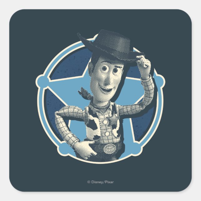 Woody: Sheriff Badge Square Sticker (Front)