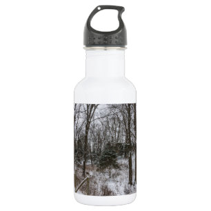 Woody Snow Day Stainless Steel Water Bottle