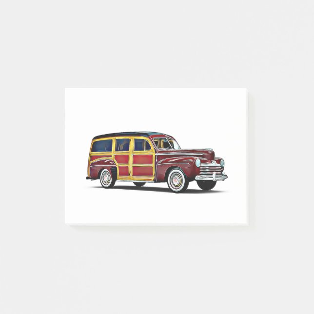 Woody Wagon Cartoon Post-it Notes (Front)