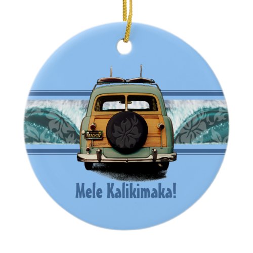 Woody Wave Surf Ornament