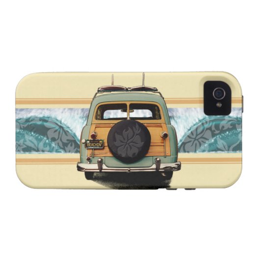 Woody Wave Surfer Vibe iPhone 4 Case (Back Horizontal)