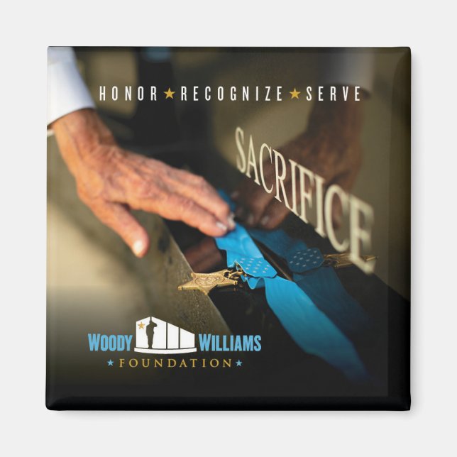 Woody Williams w/ Medal of Honor Magnet (Front)