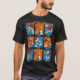Woody Woodpecker Emotions Vintage Panel Poster  T-Shirt