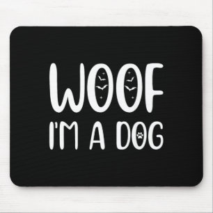 Woof A Dog Funny Halloween Dog Spooky Puppy Lover Mouse Pad