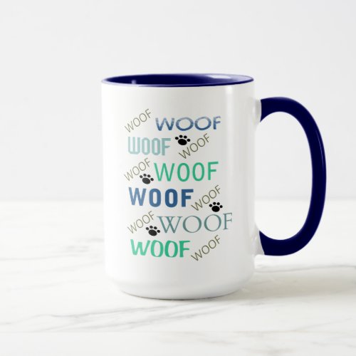 WOOF All Over Coffee Mug