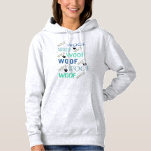 WOOF All Over Dog Lover Women's Hoodie