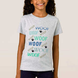 WOOF All Over With Paws Girls Tee