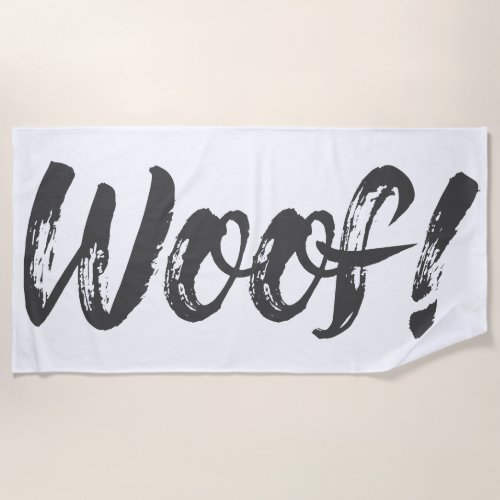 Woof Bear Gay Pride Beach Towel 70 x 35