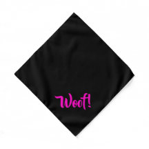 Woof! Black & Pink Small Pet Bandana