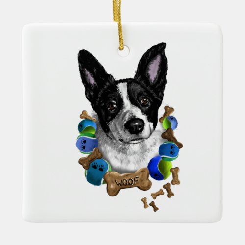 Woof Ceramic Ornament