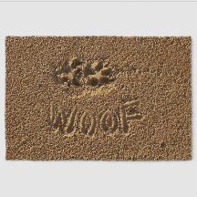 "Woof" Coir Mat