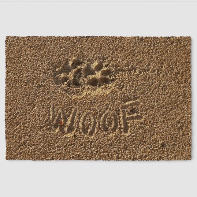 "Woof" Coir Mat (Front)