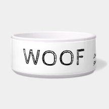 Woof Cute Rustic Text Personalized Pet
