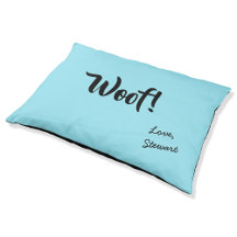 Woof Cute Text Teal & Black Personalized