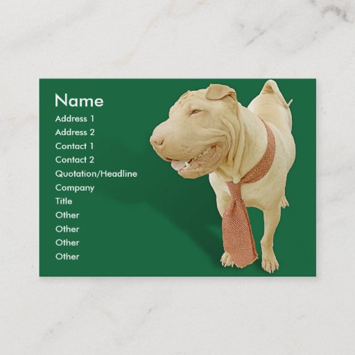 Customizable Woof Day at Work Business Card Template