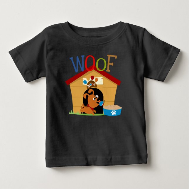 Woof Dog Baby T-Shirt (Front)