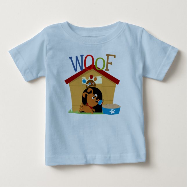 Woof Dog Baby T-Shirt (Front)