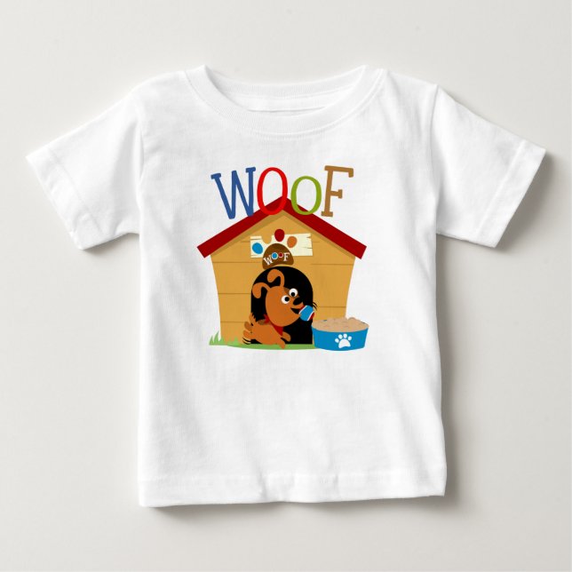 Woof Dog Baby T-Shirt (Front)