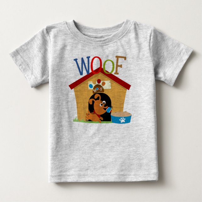 Woof Dog Baby T-Shirt (Front)