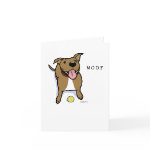 Woof Dog | Cute Big Brown Dog Thank You Card