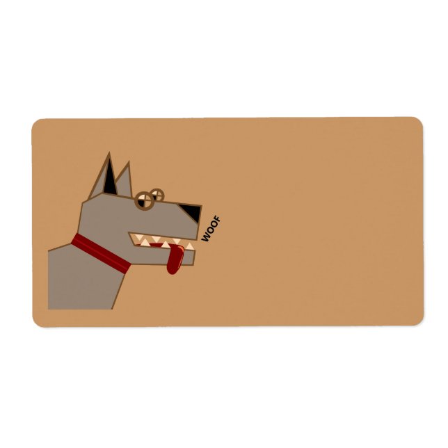 Woof dog label (Front)