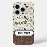 WOOF! Dog Lover - Puppies pattern personalized iPhone 15 Pro Case
