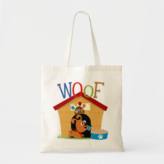 Woof Dog Tote Bag (Front)