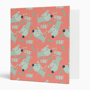 Woof Dogs and Bones 3 Ring Binder