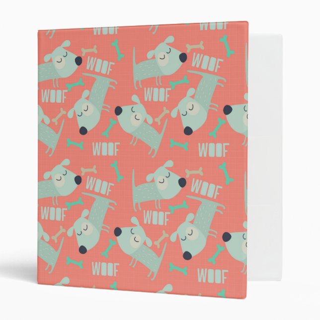 Woof Dogs and Bones 3 Ring Binder (Front/Inside)