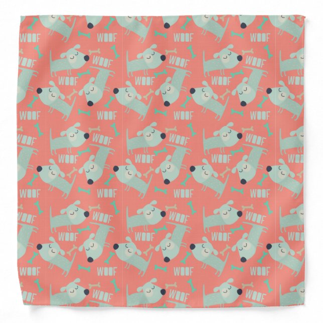 Woof Dogs and Bones Bandana (Front)