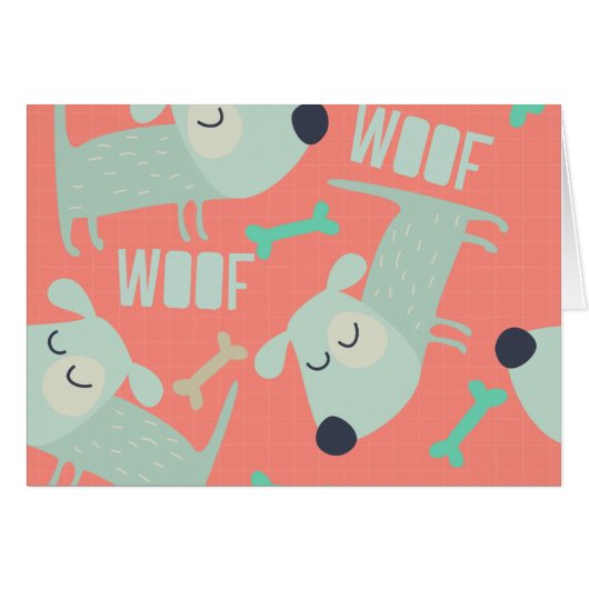 Woof Dogs and Bones Cards (Front Horizontal)