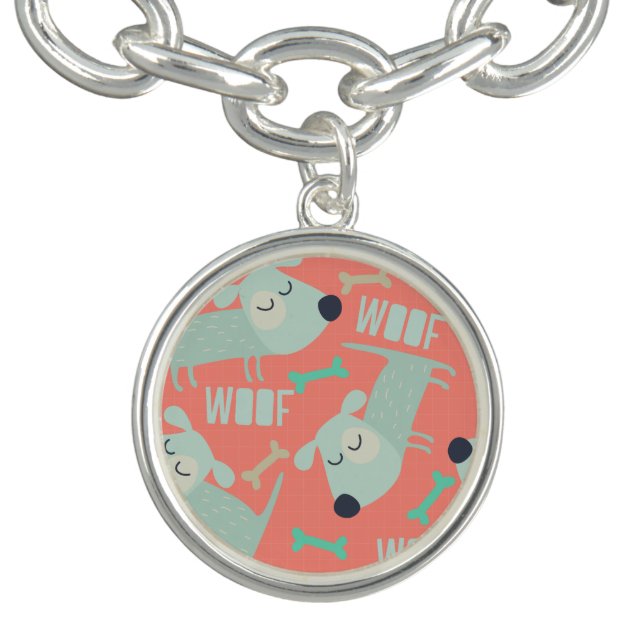 Woof Dogs and Bones Charm Bracelet (Design)