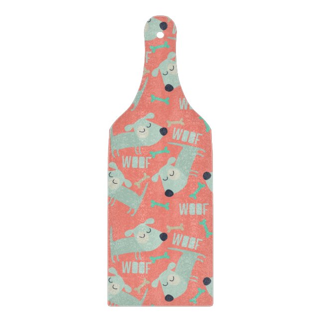 Woof Dogs and Bones Cutting Board (Front)