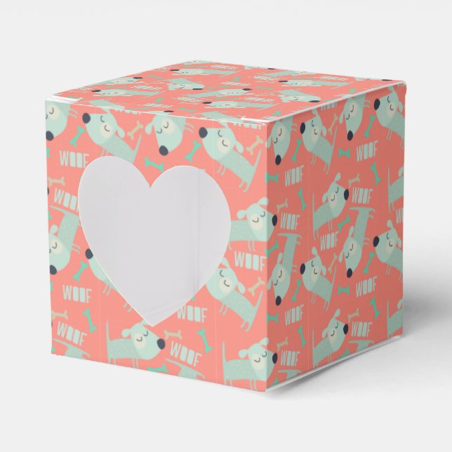 Woof Dogs and Bones Favor Boxes (Front Side)