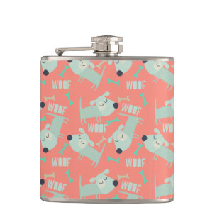 Woof Dogs and Bones Flask