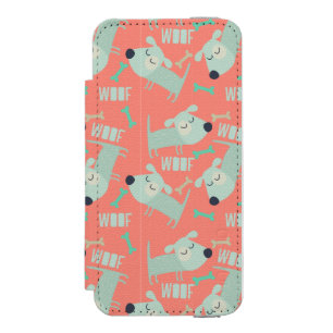 Woof Dogs and Bones iPhone SE/5/5s Wallet Case