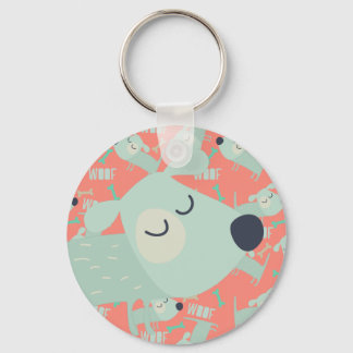 Woof Dogs and Bones Keychain