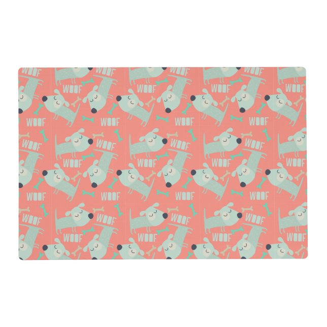 Woof Dogs and Bones Placemat (Back)