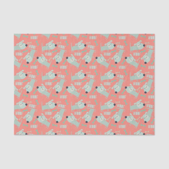 Woof Dogs and Bones Tissue Paper (Front)