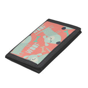Woof Dogs and Bones Trifold Wallet