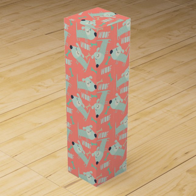 Woof Dogs and Bones Wine Box (Front)
